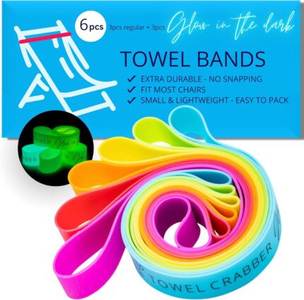 Towel Bands (6-Pack), Pool & Cruise Chairs, Extra Durable, No