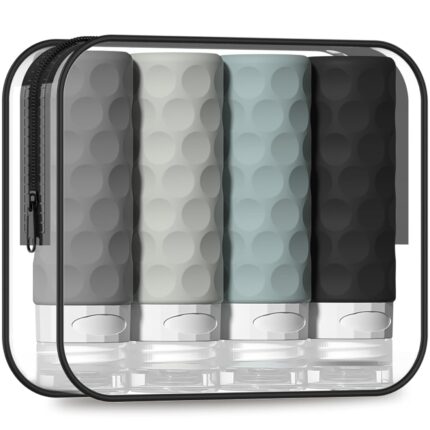 Travel Bottles for Toiletries, 4pcs Tsa Approved 3oz Travel Size