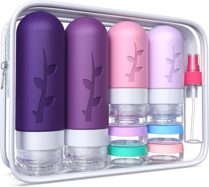 Travel Bottles for Toiletries,TSA Approved Silicone Travel Containers