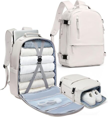 Travel Carry on Laptop Backpack for Women Men, Expandable Flight