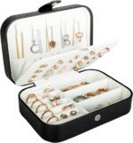 Travel Jewelry Box, PU Leather Small Jewelry Organizer for Women