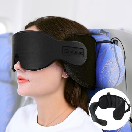 Travel Pillows for Airplanes, Neck Pillow with Eye Mask for Sleeping