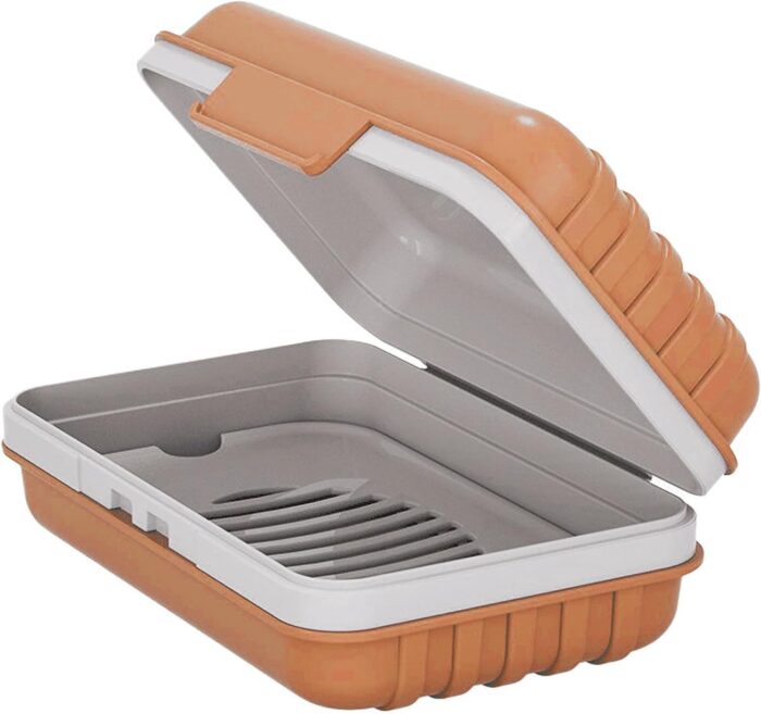 Travel Soap Dish with Lid - Draining Soap Bar Holder- Portable Soap