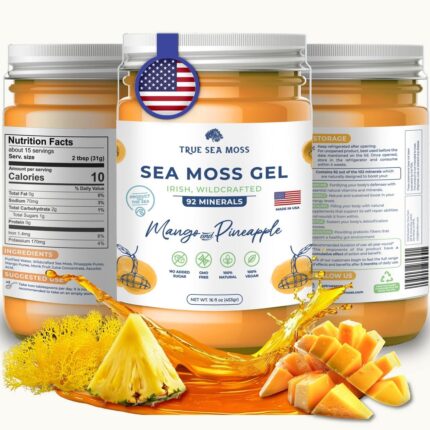 TrueSeaMoss Wildcrafted Irish Sea Moss Gel - Seamoss, Gut Health &