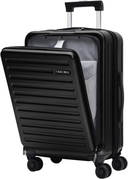 TydeCkare 20 Inch Luggage Carry On with Front Compartment,