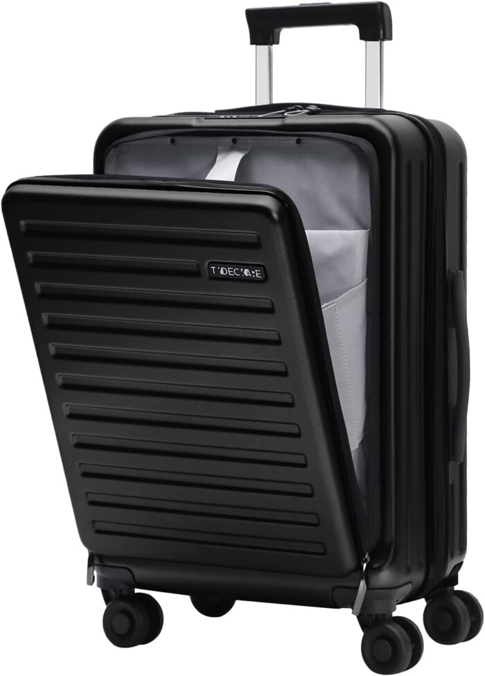 TydeCkare 20 Inch Luggage Carry On with Front Compartment,