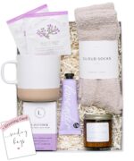 Unboxme Lavender Spa Gift Set - Relaxation Gifts for Women with Candle