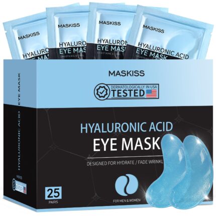 Under Eye Patches (25 Pairs), Hyaluronic Acid Eye Masks for Dark