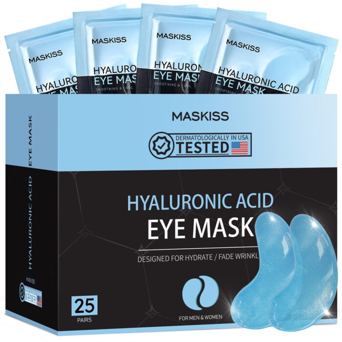 Under Eye Patches (25 Pairs), Hyaluronic Acid Eye Masks for Dark
