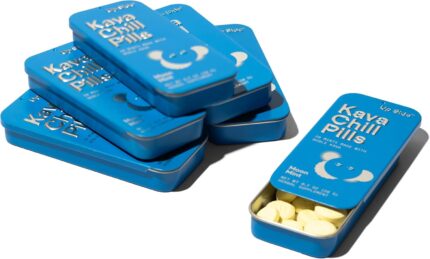 Up Side Kava Chill Pills, Kava Kava Candy Moon Mint Flavor, Natural