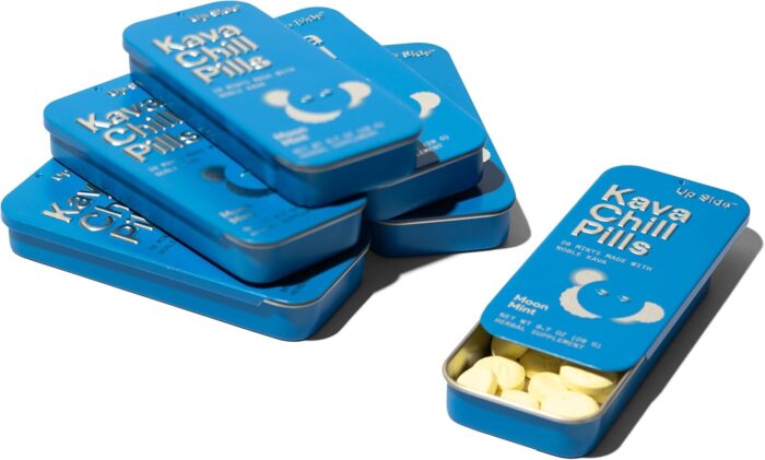 Up Side Kava Chill Pills, Kava Kava Candy Moon Mint Flavor, Natural