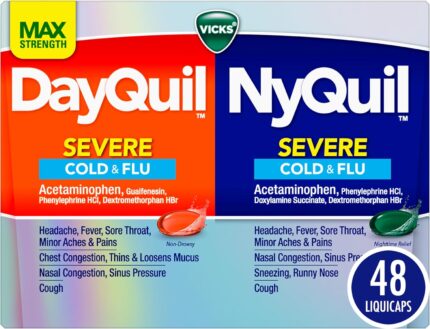 VICKS DayQuil & NyQuil SEVERE Co-Pack, Cold & Flu Medicine, Powerful