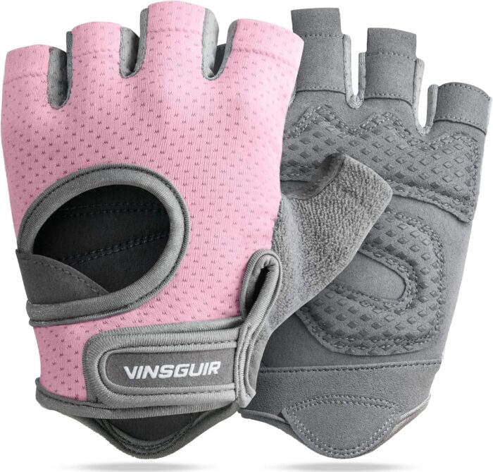 VINSGUIR Breathable Workout Gloves for Women, Weight Lifting