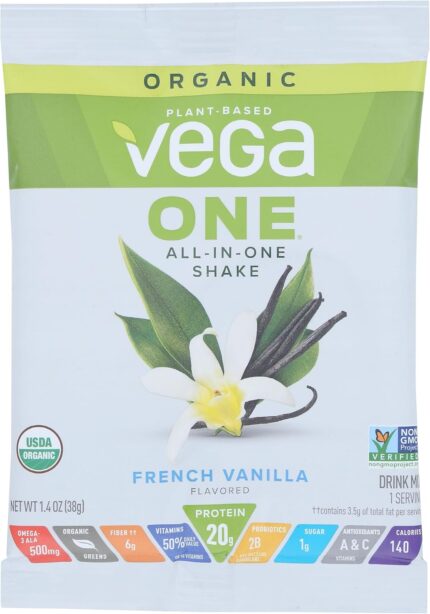 Vega One Organic Plant Protein Powder, French Vanilla, 1.4 Ounce