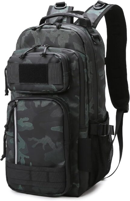 Versatile Fishing Backpack with Rod Holder and Adjustable Straps