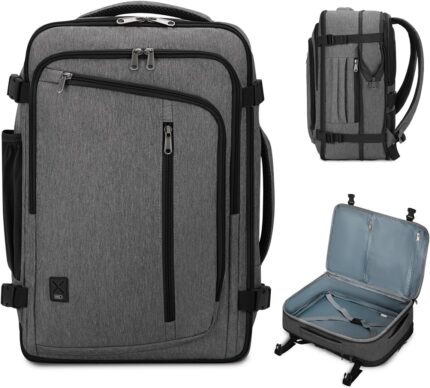 WANDF Expandable 17 Inch Laptop Travel Backpack For Spirit Airlines