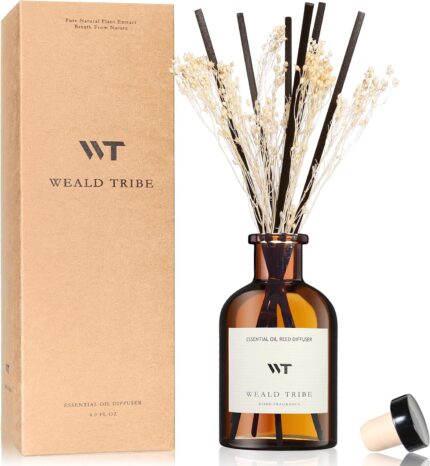 WEALD TRIBE Reed Diffuser Set for Bathroom Air Fresheners, Oil