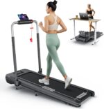 WELLFIT [340+ lbs Capacity] Foldable Walking Pad Treadmill