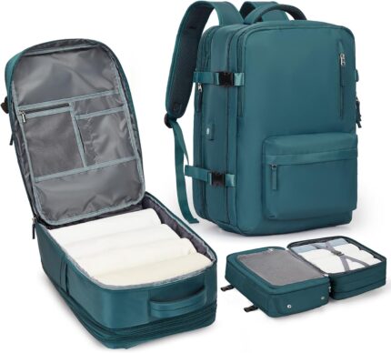 WONHOX Large Travel Backpack Carry on Flight Approved Laptop Work