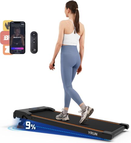 Walking Pad Under Desk Treadmill, 2.5HP Quiet Brushless