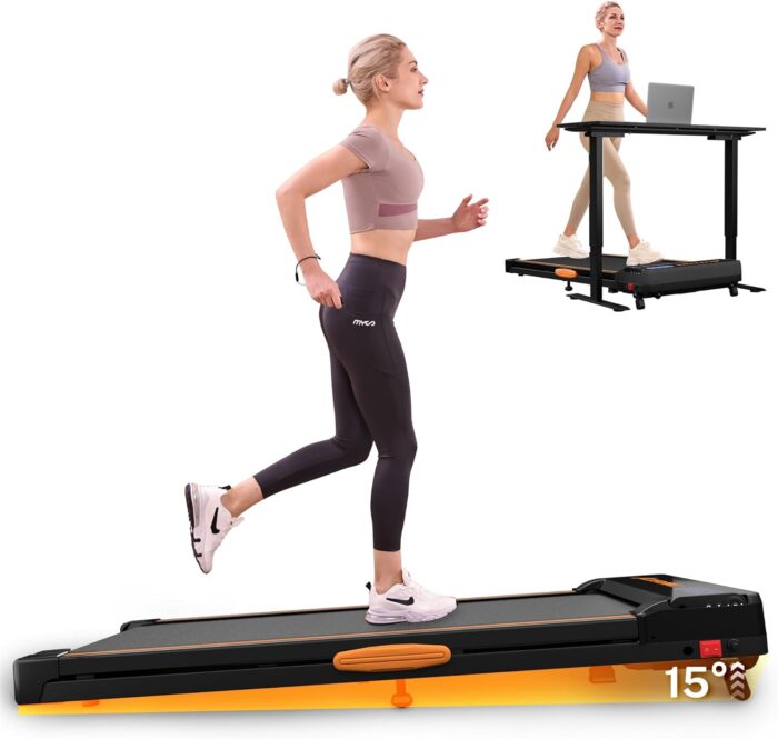 Walking Pad with Incline, Under Desk Portable Foldable