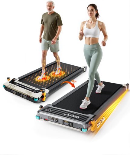 Walking Pad with Incline, Under Desk Treadmill with 2