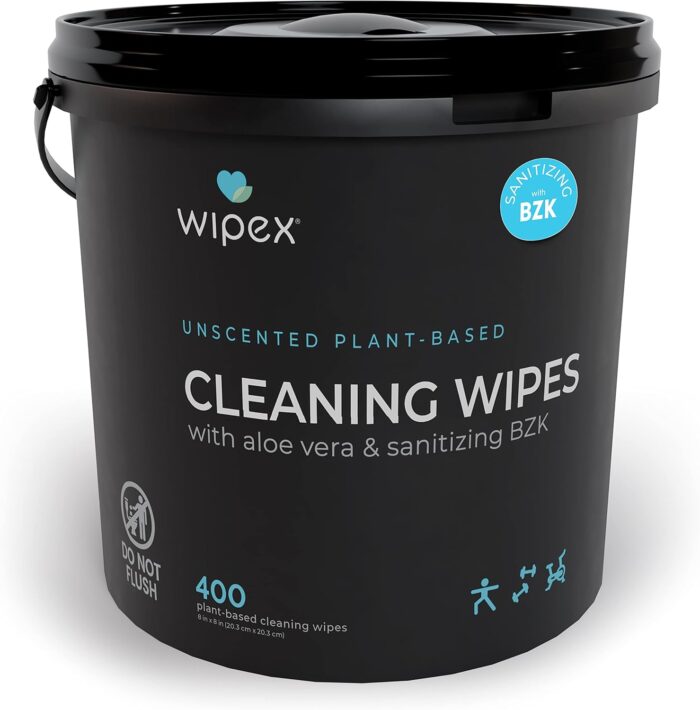 Wipex Gym & Fitness Cleaning Wipes, 400ct Dispensing Bucket