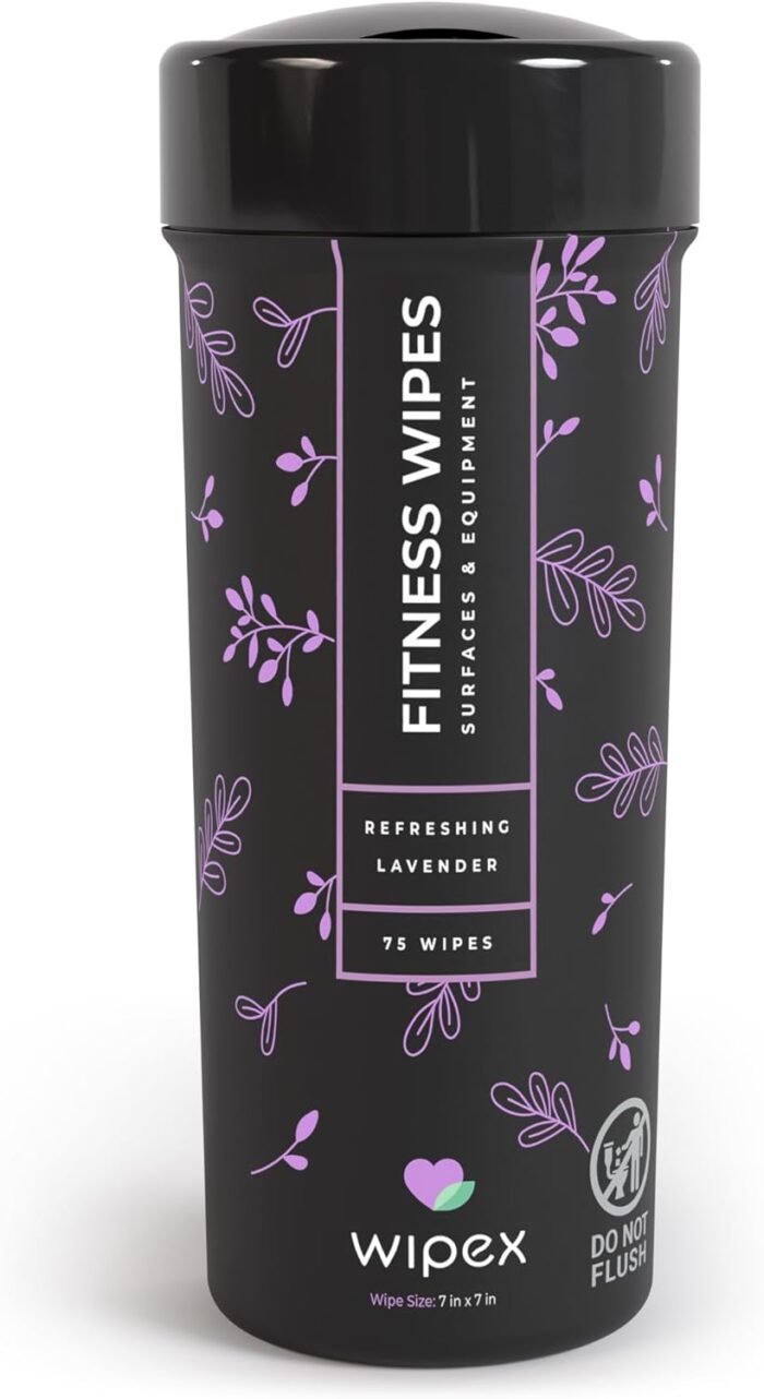 Wipex Yoga Mat Cleaner & Fitness Wipes - Natural Lavender &