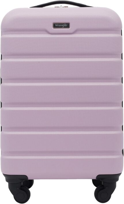Wrangler Hardside Spinner Carry-On Luggage, Lilac, 20-Inch