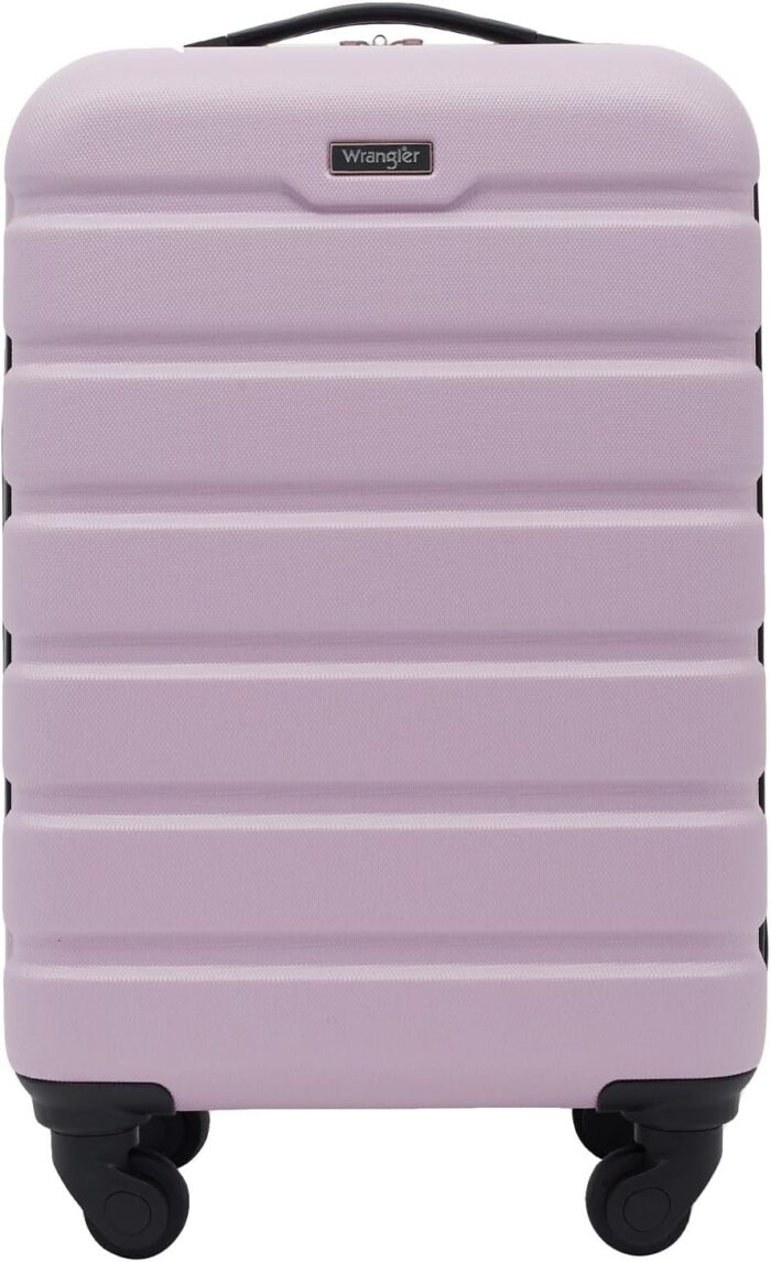 Wrangler Hardside Spinner Carry-On Luggage, Lilac, 20-Inch