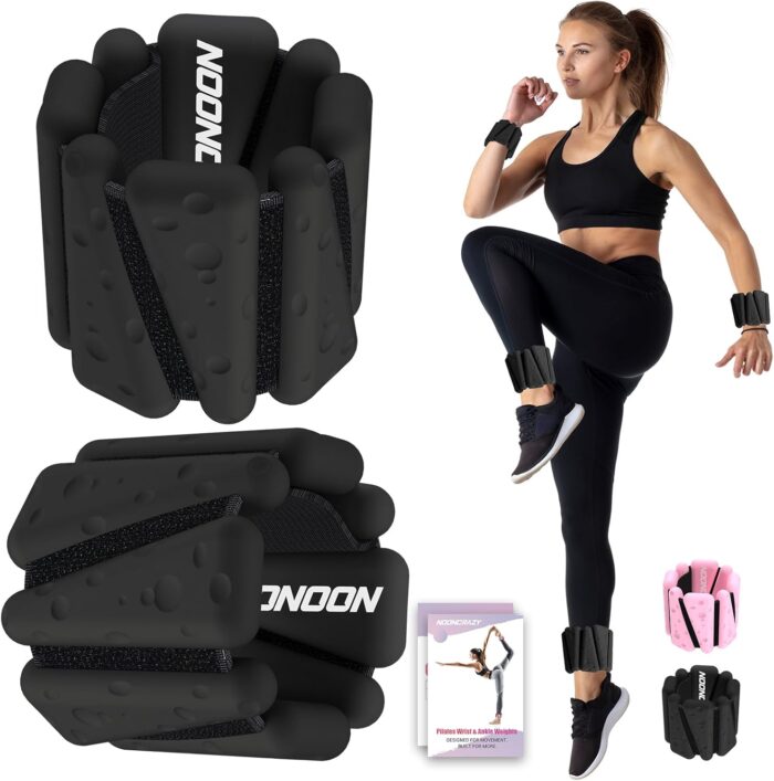 Wrist Ankle Weights Bangles 4lb/2lb for Women, Adjustable