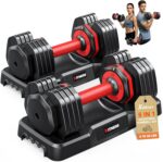XDDIAS Adjustable Dumbbells Set of 2-25LB/55LB Dumbbells Set