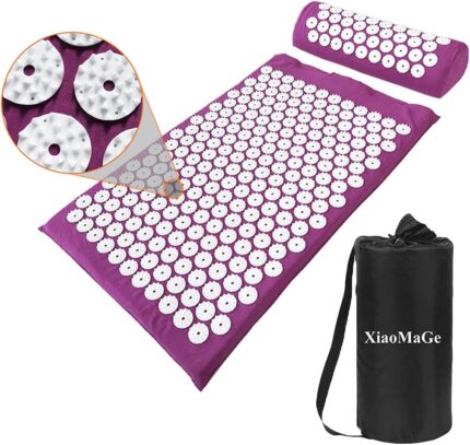 XiaoMaGe Acupressure Mat and Pillow Set with Bag - Large Size 28.7 X
