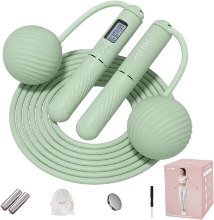 YOTTOY Cordless Jump Rope with Counter - Ropeless Jump Rope