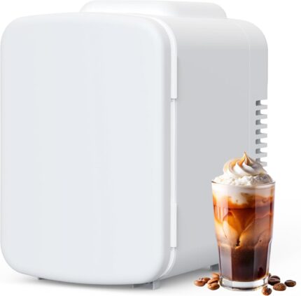 YSSOA 4L/6 Can Portable Mini Fridge Warmer & Cooler Compact