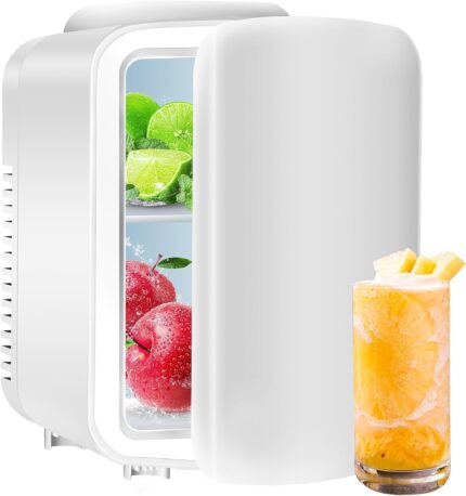 YSSOA Portable Mini Fridge, 4L Cooler/Warmer Compact Refrigerators