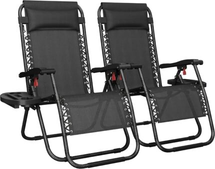 Yaheetech Zero Gravity Recliners Outdoor Adjustable Folding Reclining