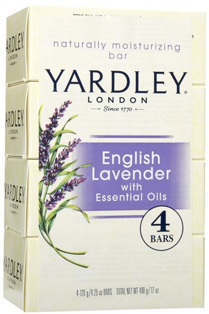 Yardley London English Lavender with Essential Oils Soap Bar, 4.25 oz