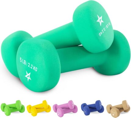 Yes4All Neoprene Coated Dumbbell Hand Weight Sets of 2 -