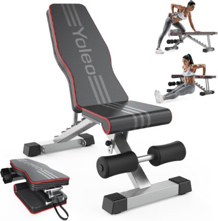 Yoleo Adjustable Weight Bench for Full Body Workout;