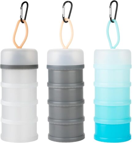 Ysglory 3 Packs Protein Powder Storage Container 4 Stackable Formula