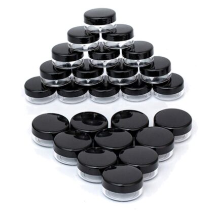 ZEJIA 3 Gram Sample Containers with Lids, 25 Count Tiny Sample Jars, 3