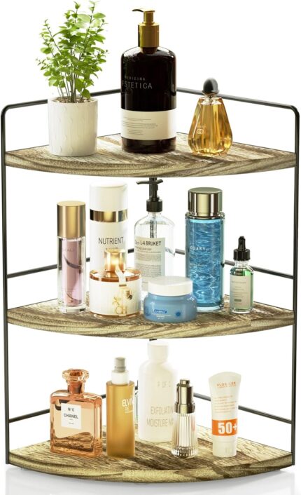 ZGO 3-Tier Bathroom Organizer - Countertop & Corner Organizer, Makeup