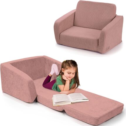 ZICOTO Comfy Kids Chair for Toddler - Stylish 2 in 1 Lounger Made of