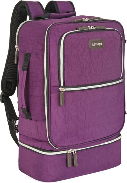 biaggi Carry Cube Backpack: TSA Approved Travel Bag with Removable
