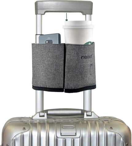 riemot Luggage Travel Cup Holder Free Hand Drink Carrier - Hold Two