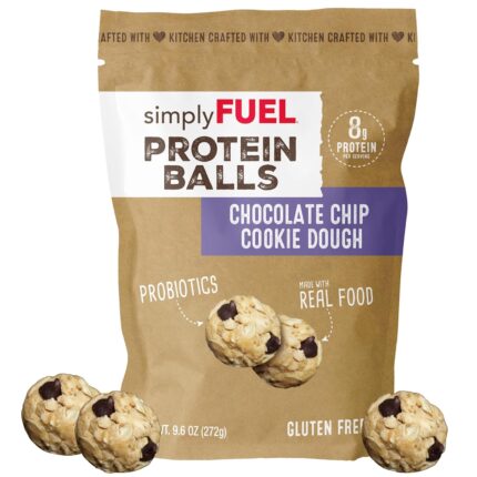 simplyFUEL Whole Food Protein Balls with Probiotics - Chocolate Chip