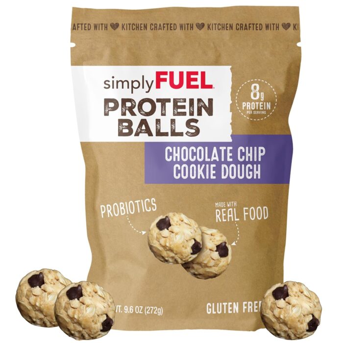 simplyFUEL Whole Food Protein Balls with Probiotics - Chocolate Chip