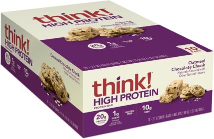 think! Protein Bars, High Protein Snacks, Gluten Free, High Fiber,