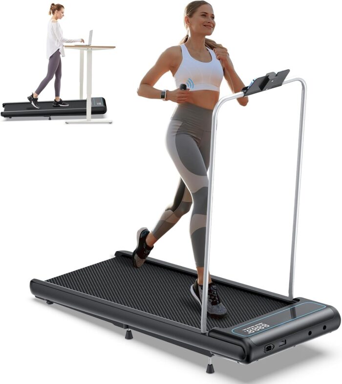 10% Incline Under Desk Walking Pad, 2.5HP Low Noise